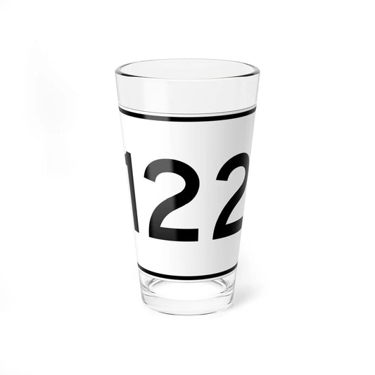 MA Route 122 (Massachusetts) (Road Sign) Pint Glass 16oz 16oz - Go Mug Yourself