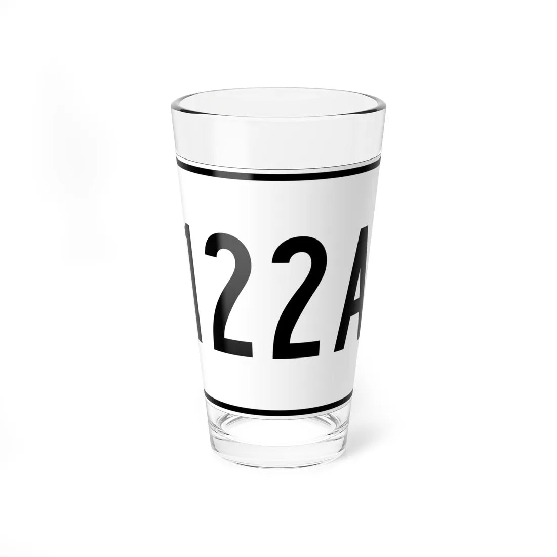 MA Route 122A (Massachusetts) (Road Sign) Pint Glass 16oz 16oz - Go Mug Yourself