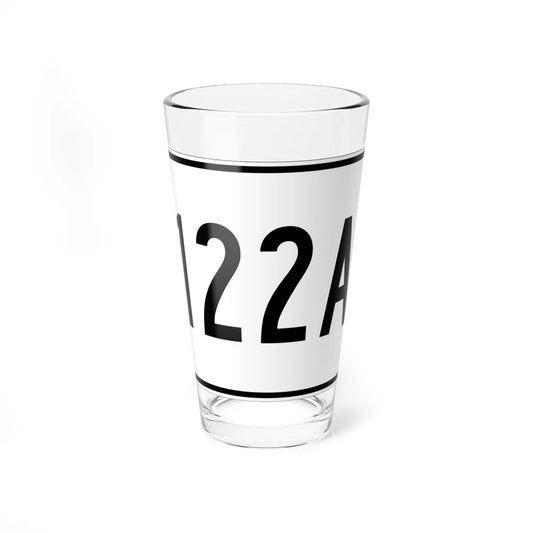 MA Route 122A (Massachusetts) (Road Sign) Pint Glass 16oz 16oz - Go Mug Yourself