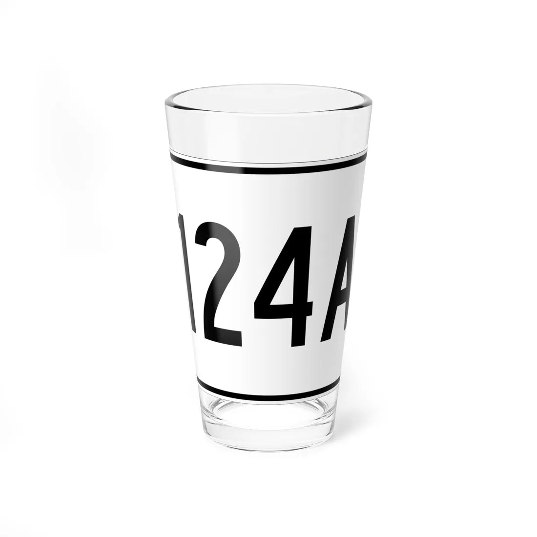 MA Route 124A (Massachusetts) (Road Sign) Pint Glass 16oz 16oz - Go Mug Yourself