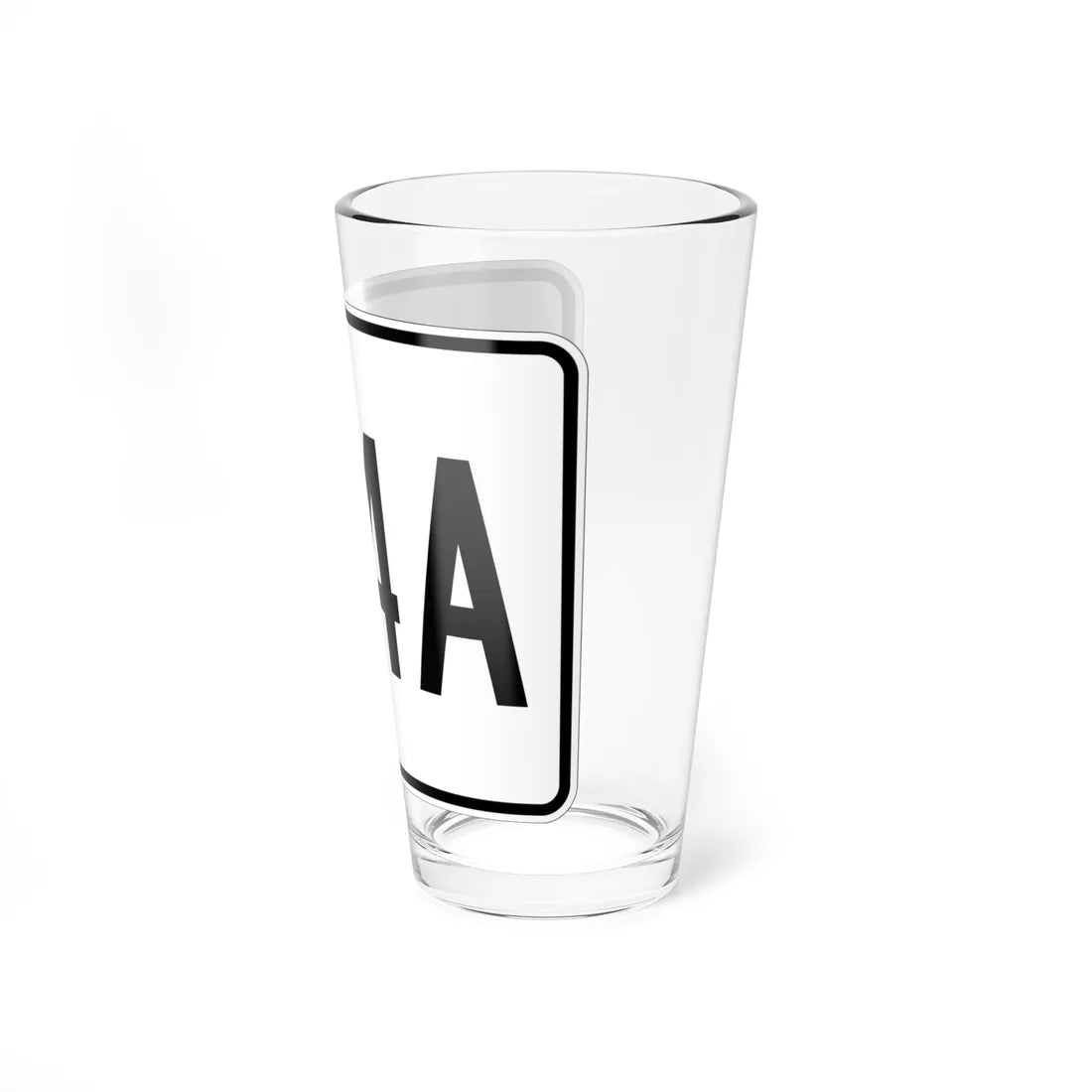 MA Route 124A (Massachusetts) (Road Sign) Pint Glass 16oz - Go Mug Yourself
