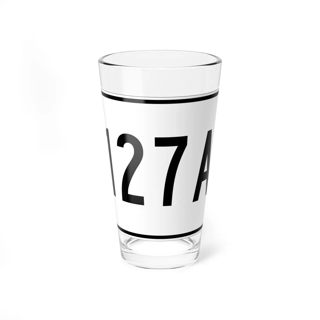 MA Route 127A (Massachusetts) (Road Sign) Pint Glass 16oz 16oz - Go Mug Yourself