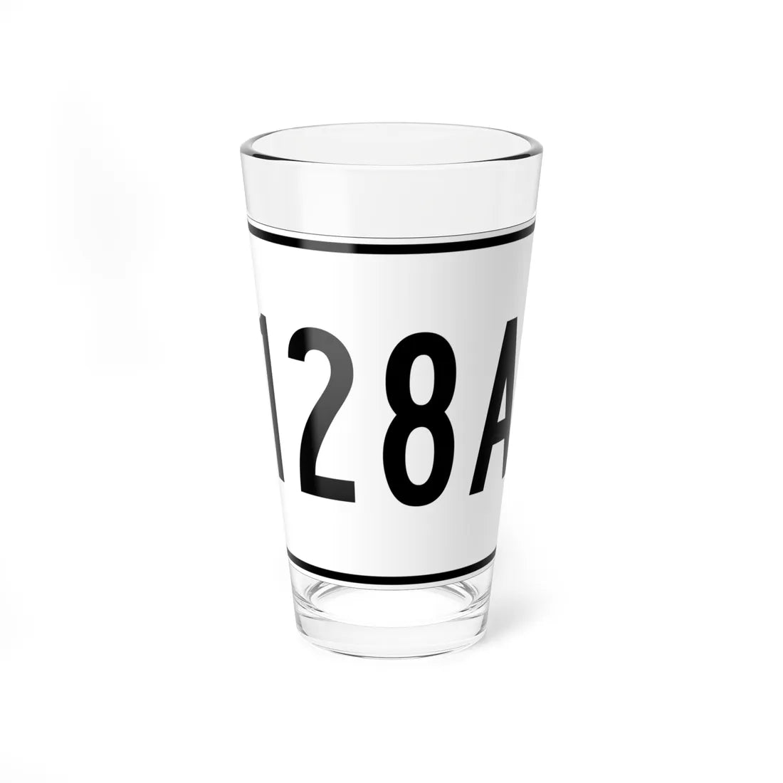 MA Route 128A (Massachusetts) (Road Sign) Pint Glass 16oz 16oz - Go Mug Yourself