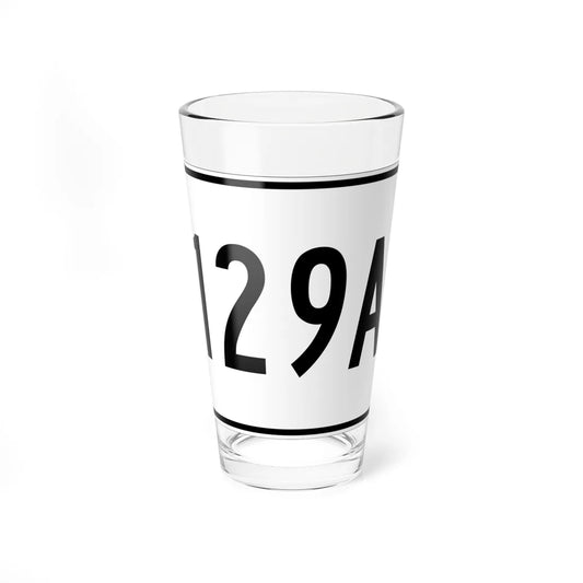 MA Route 129A (Massachusetts) (Road Sign) Pint Glass 16oz 16oz - Go Mug Yourself