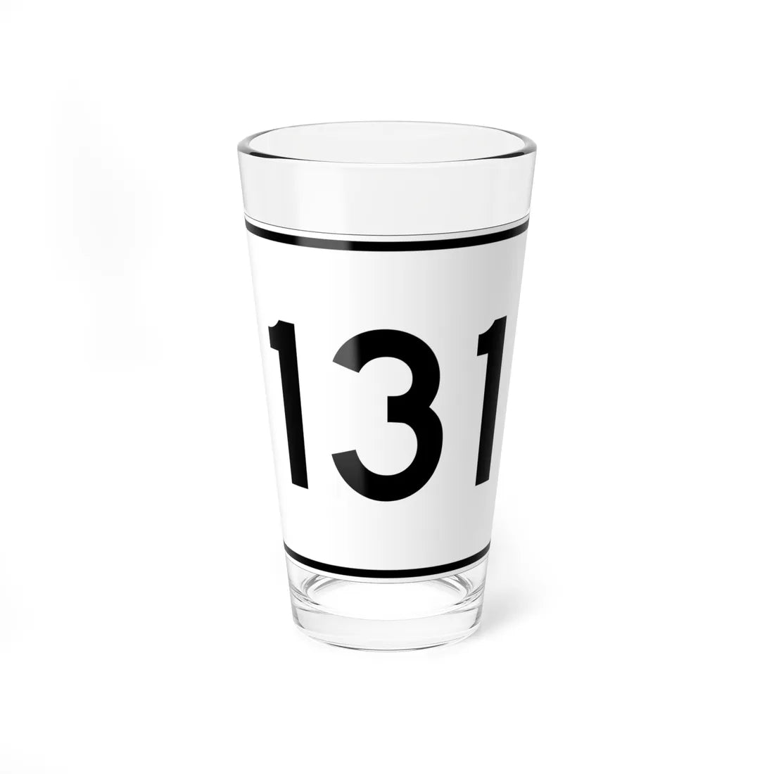 MA Route 131 (Massachusetts) (Road Sign) Pint Glass 16oz 16oz - Go Mug Yourself