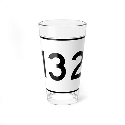 MA Route 132 (Massachusetts) (Road Sign) Pint Glass 16oz 16oz - Go Mug Yourself