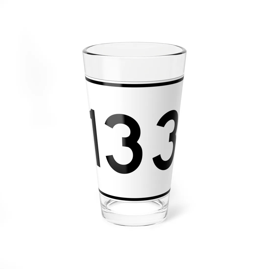 MA Route 133 (Massachusetts) (Road Sign) Pint Glass 16oz 16oz - Go Mug Yourself