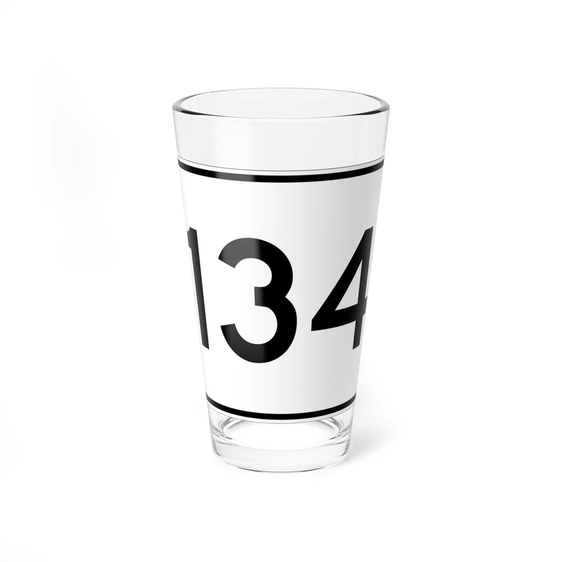 MA Route 134 (Massachusetts) (Road Sign) Pint Glass 16oz 16oz - Go Mug Yourself