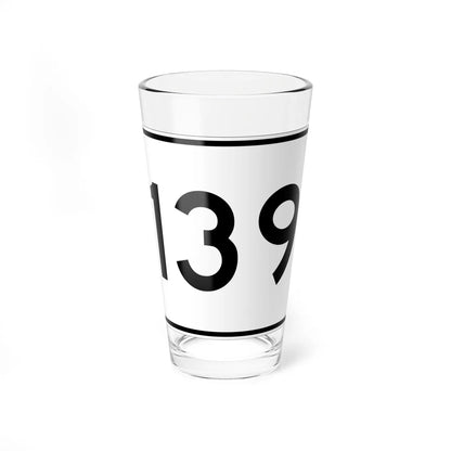 MA Route 139 (Massachusetts) (Road Sign) Pint Glass 16oz 16oz - Go Mug Yourself