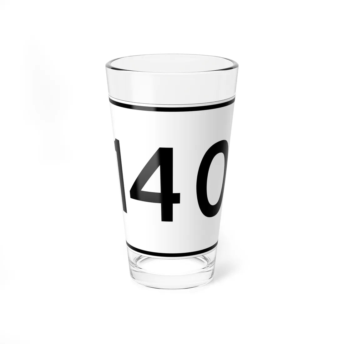 MA Route 140 (Massachusetts) (Road Sign) Pint Glass 16oz 16oz - Go Mug Yourself