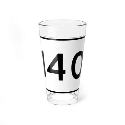 MA Route 140 (Massachusetts) (Road Sign) Pint Glass 16oz 16oz - Go Mug Yourself