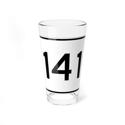 MA Route 141 (Massachusetts) (Road Sign) Pint Glass 16oz 16oz - Go Mug Yourself