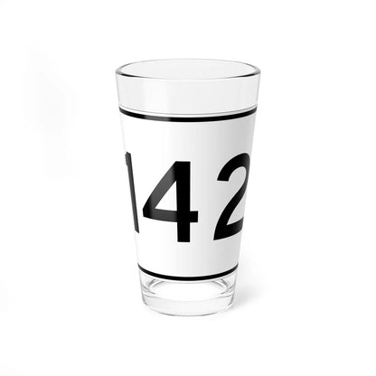 MA Route 142 (Massachusetts) (Road Sign) Pint Glass 16oz 16oz - Go Mug Yourself