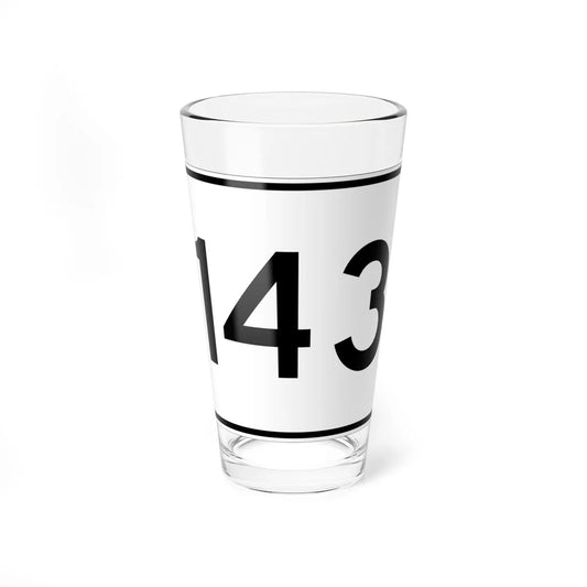 MA Route 143 (Massachusetts) (Road Sign) Pint Glass 16oz 16oz - Go Mug Yourself