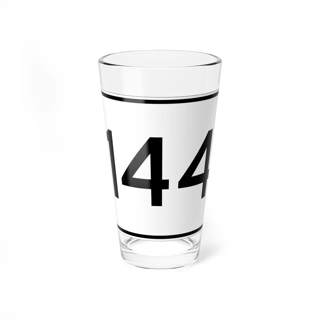 MA Route 144 (Massachusetts) (Road Sign) Pint Glass 16oz 16oz - Go Mug Yourself