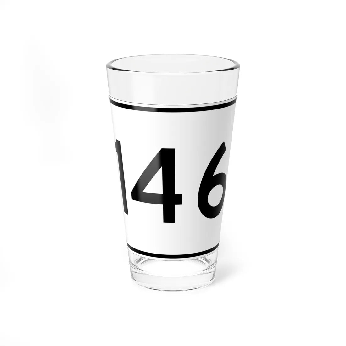 MA Route 146 (Massachusetts) (Road Sign) Pint Glass 16oz 16oz - Go Mug Yourself