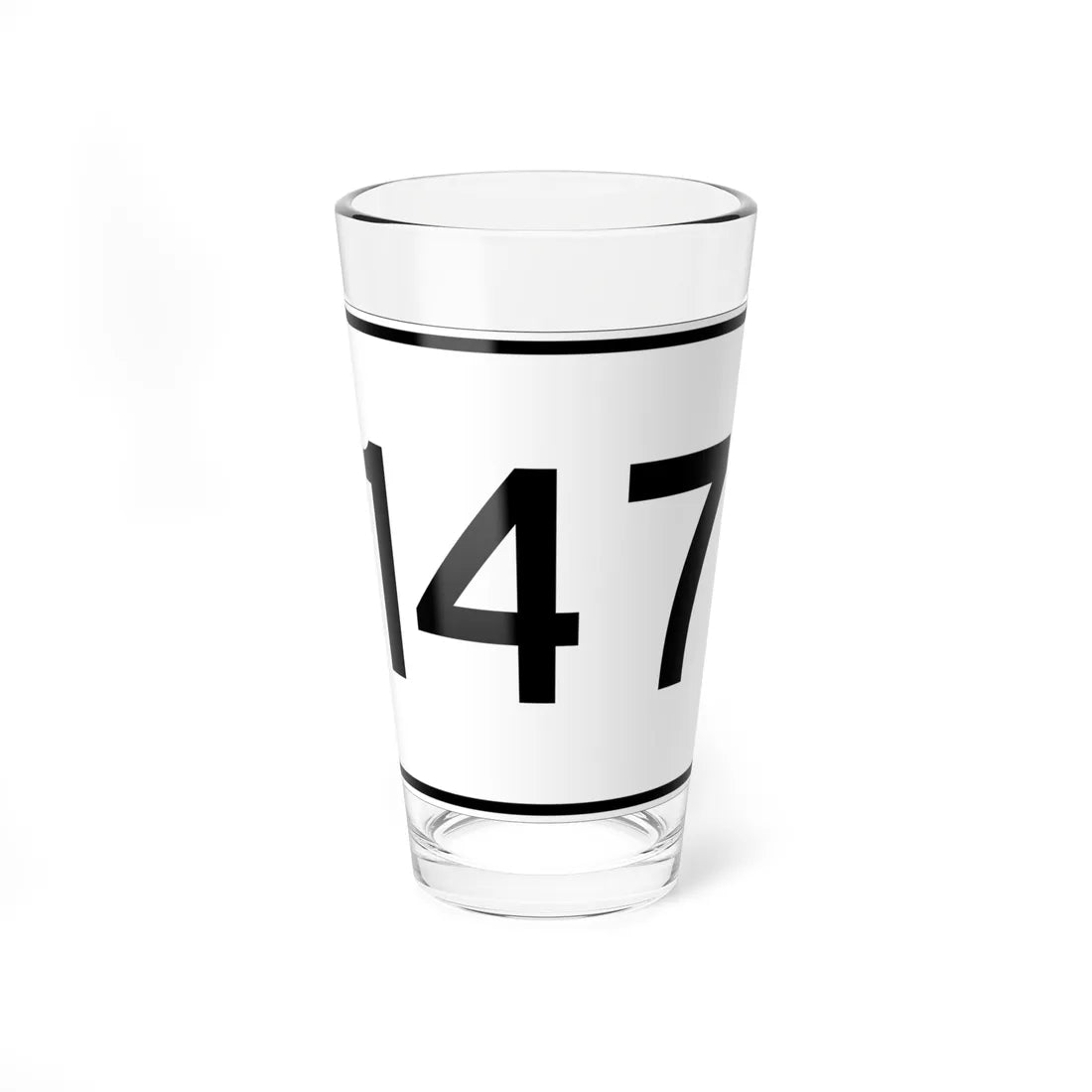 MA Route 147 (Massachusetts) (Road Sign) Pint Glass 16oz 16oz - Go Mug Yourself