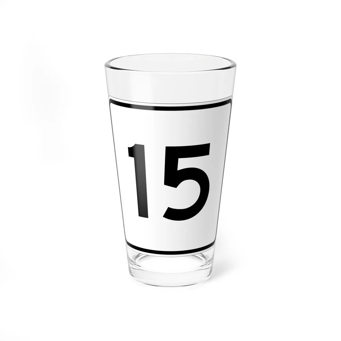 MA Route 15 (Massachusetts) (Road Sign) Pint Glass 16oz 16oz - Go Mug Yourself