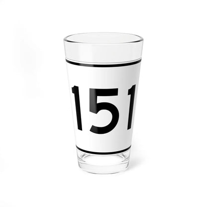 MA Route 151 (Massachusetts) (Road Sign) Pint Glass 16oz 16oz - Go Mug Yourself
