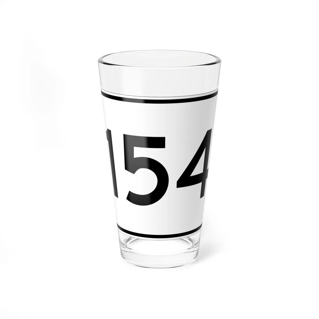 MA Route 154 (Massachusetts) (Road Sign) Pint Glass 16oz 16oz - Go Mug Yourself