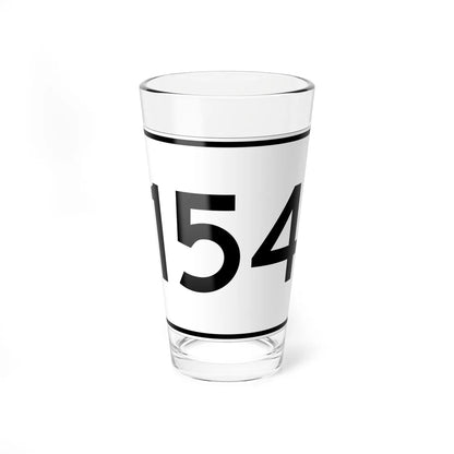 MA Route 154 (Massachusetts) (Road Sign) Pint Glass 16oz 16oz - Go Mug Yourself