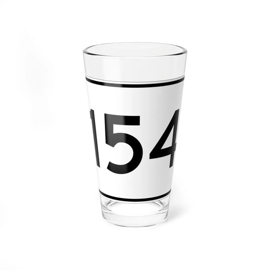 MA Route 154 (Massachusetts) (Road Sign) Pint Glass 16oz 16oz - Go Mug Yourself
