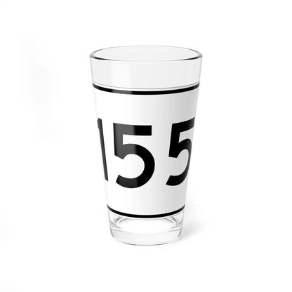 MA Route 155 (Massachusetts) (Road Sign) Pint Glass 16oz 16oz - Go Mug Yourself