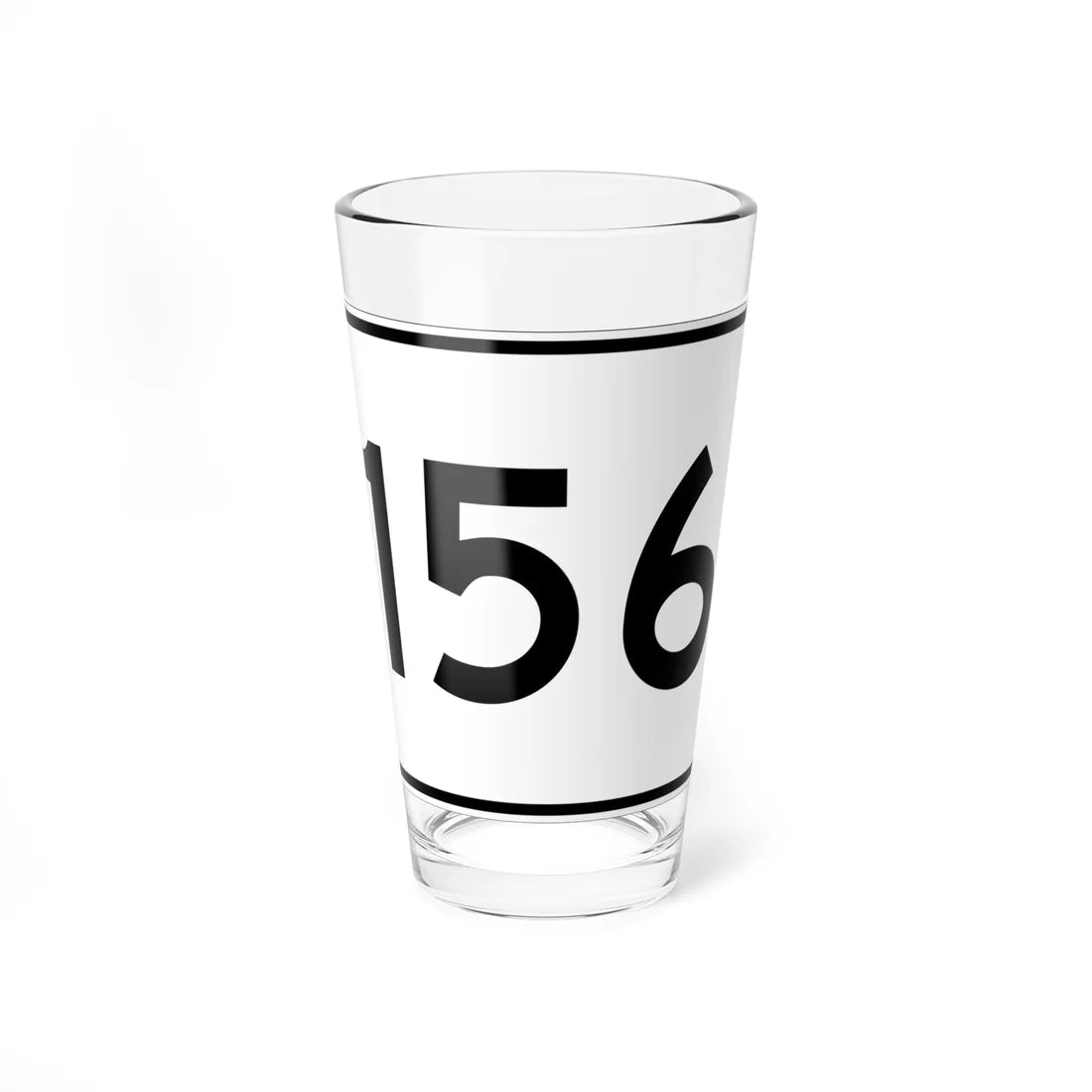 MA Route 156 (Massachusetts) (Road Sign) Pint Glass 16oz 16oz - Go Mug Yourself
