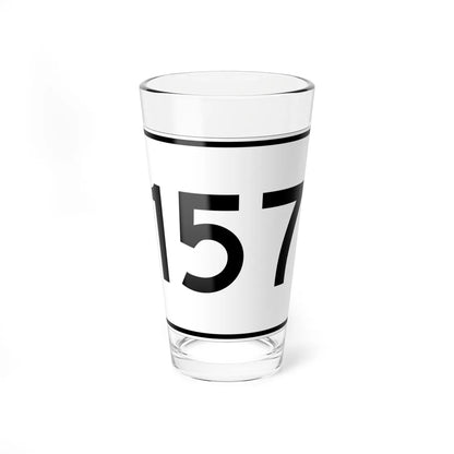 MA Route 157 (Massachusetts) (Road Sign) Pint Glass 16oz 16oz - Go Mug Yourself