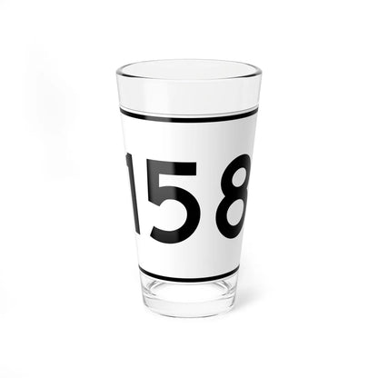 MA Route 158 (Massachusetts) (Road Sign) Pint Glass 16oz 16oz - Go Mug Yourself