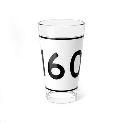 MA Route 160 (Massachusetts) (Road Sign) Pint Glass 16oz 16oz - Go Mug Yourself