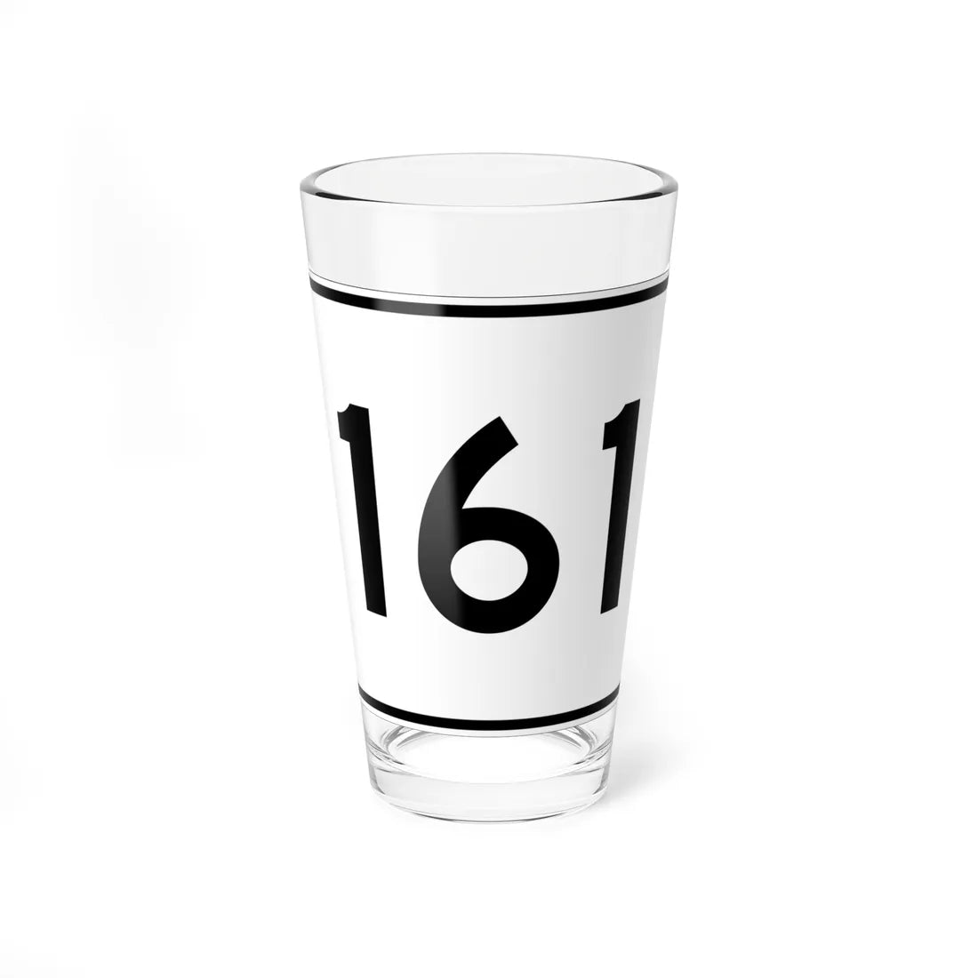 MA Route 161 (Massachusetts) (Road Sign) Pint Glass 16oz 16oz - Go Mug Yourself