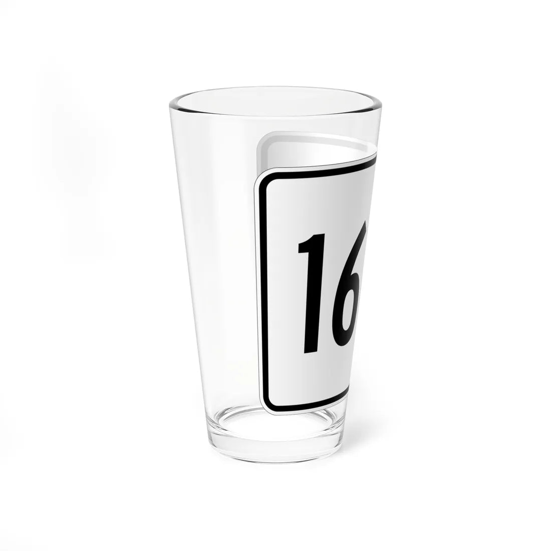 MA Route 166A (Massachusetts) (Road Sign) Pint Glass 16oz - Go Mug Yourself
