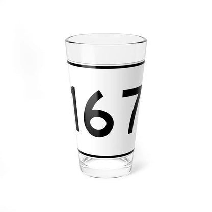 MA Route 167 (Massachusetts) (Road Sign) Pint Glass 16oz 16oz - Go Mug Yourself