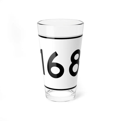MA Route 168 (Massachusetts) (Road Sign) Pint Glass 16oz 16oz - Go Mug Yourself