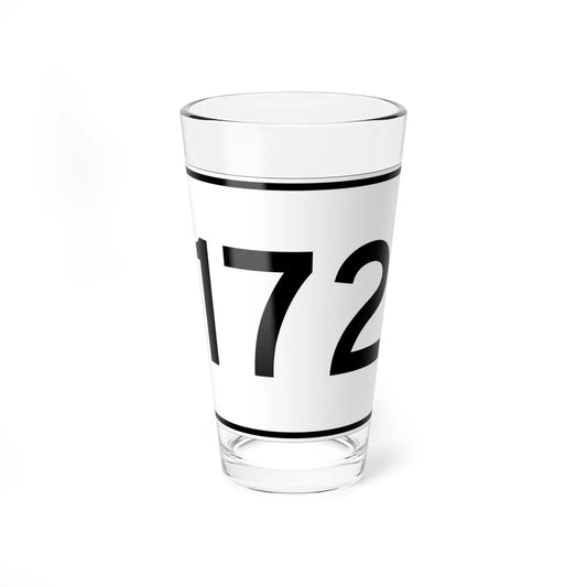 MA Route 172 (Massachusetts) (Road Sign) Pint Glass 16oz 16oz - Go Mug Yourself
