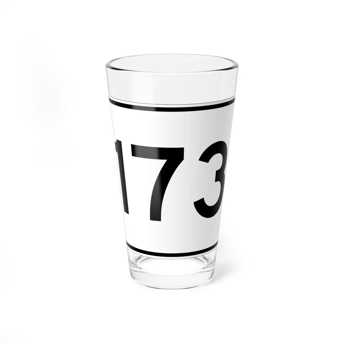 MA Route 173 (Massachusetts) (Road Sign) Pint Glass 16oz 16oz - Go Mug Yourself