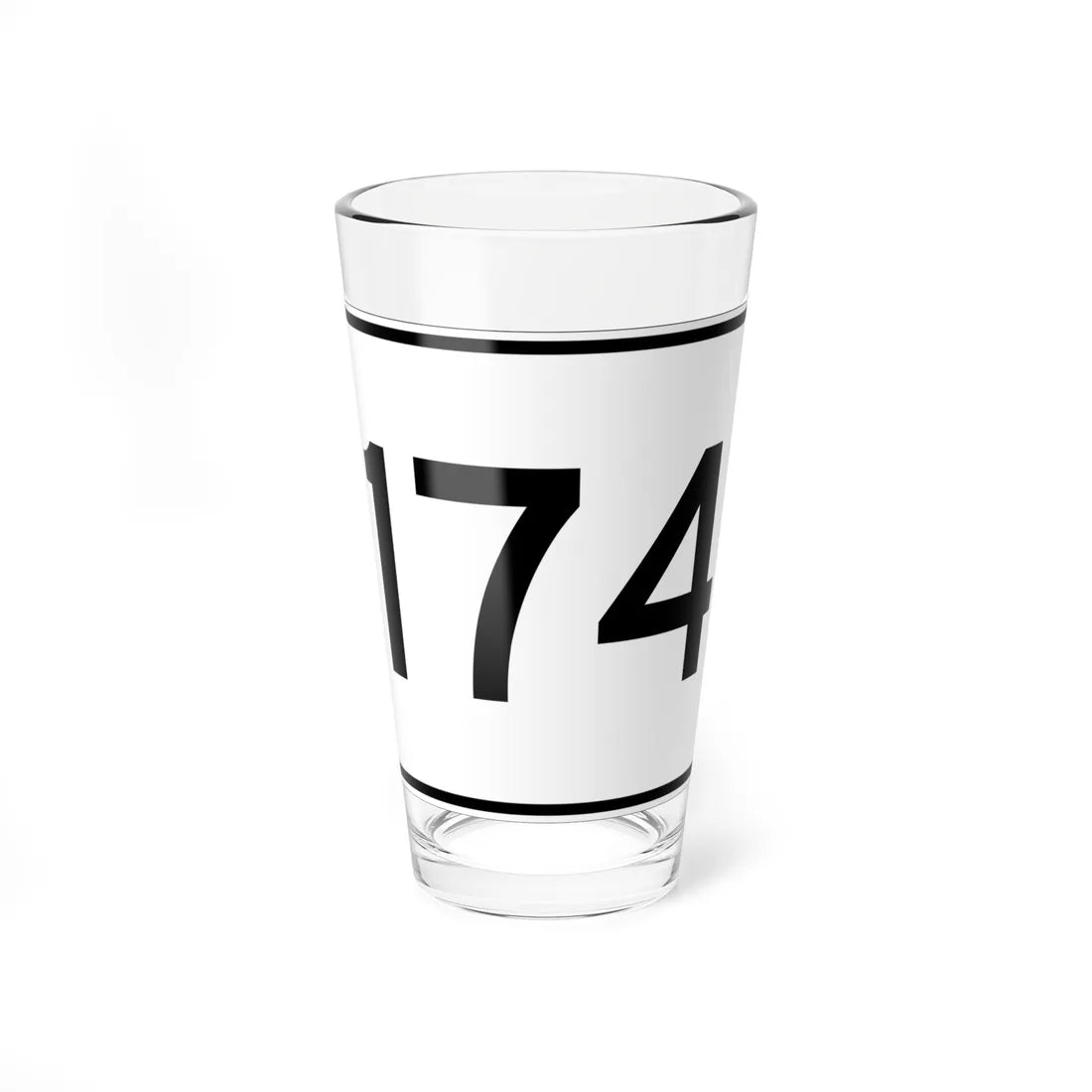 MA Route 174 (Massachusetts) (Road Sign) Pint Glass 16oz 16oz - Go Mug Yourself