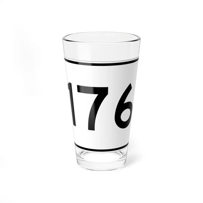 MA Route 176 (Massachusetts) (Road Sign) Pint Glass 16oz 16oz - Go Mug Yourself
