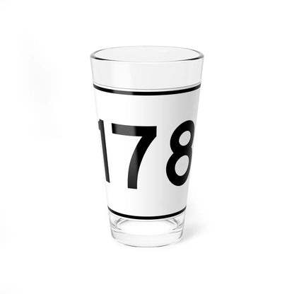 MA Route 178 (Massachusetts) (Road Sign) Pint Glass 16oz 16oz - Go Mug Yourself