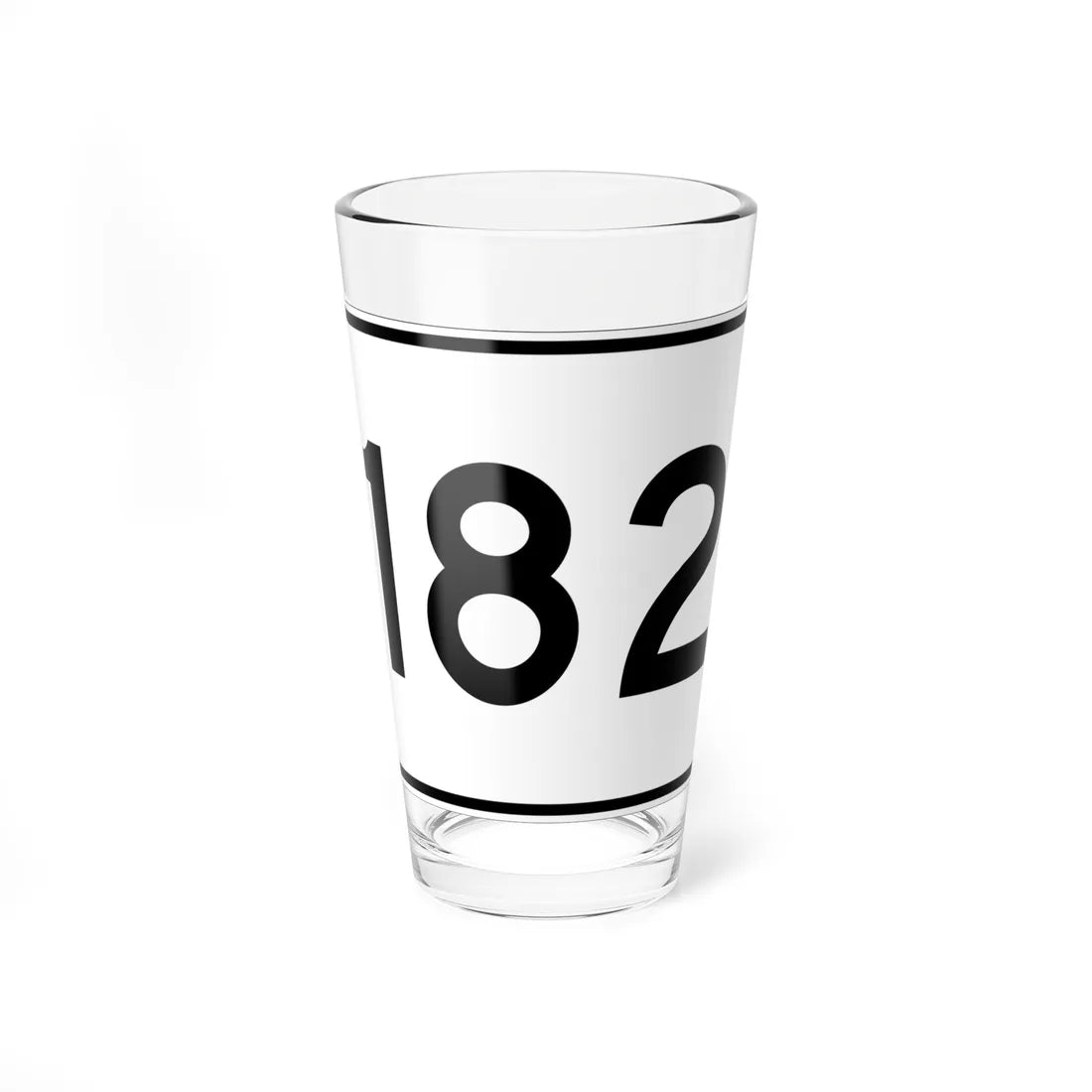 MA Route 182 (Massachusetts) (Road Sign) Pint Glass 16oz 16oz - Go Mug Yourself
