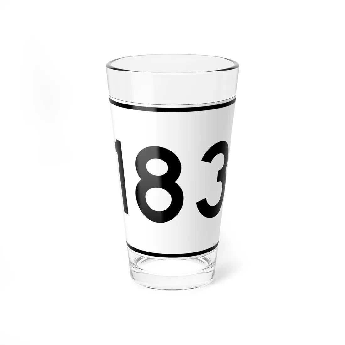 MA Route 183 (Massachusetts) (Road Sign) Pint Glass 16oz 16oz - Go Mug Yourself