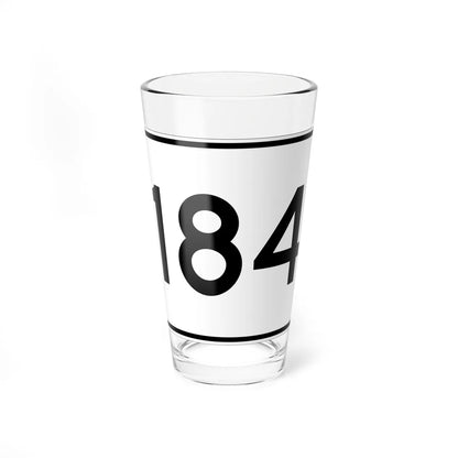 MA Route 184 (Massachusetts) (Road Sign) Pint Glass 16oz 16oz - Go Mug Yourself