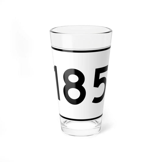 MA Route 185 (Massachusetts) (Road Sign) Pint Glass 16oz 16oz - Go Mug Yourself