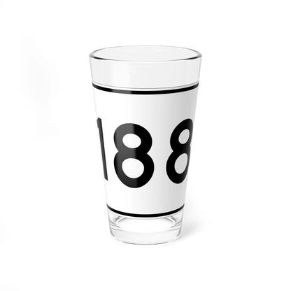 MA Route 188 (Massachusetts) (Road Sign) Pint Glass 16oz 16oz - Go Mug Yourself