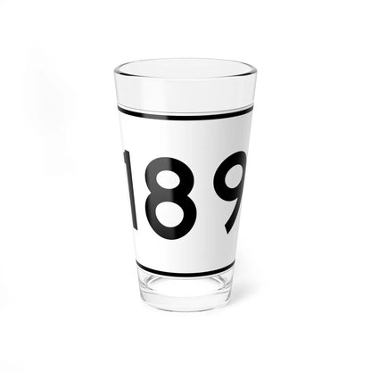 MA Route 189 (Massachusetts) (Road Sign) Pint Glass 16oz - Go Mug Yourself