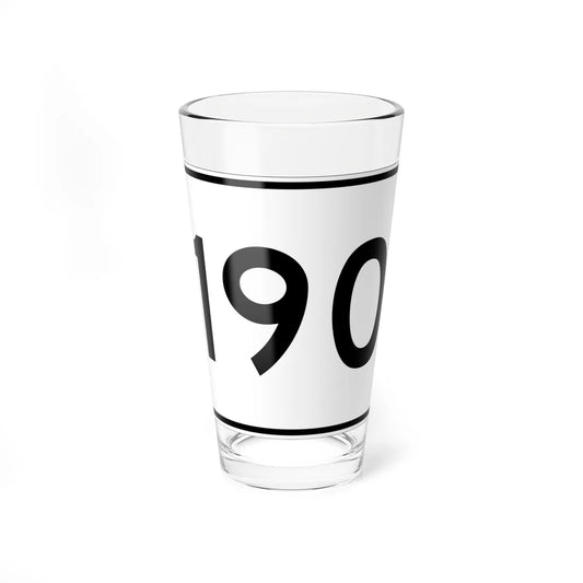 MA Route 190 (Massachusetts) (Road Sign) Pint Glass 16oz 16oz - Go Mug Yourself