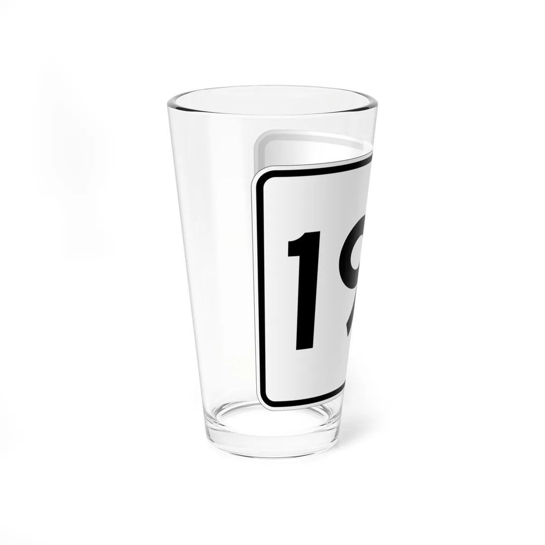 MA Route 190 (Massachusetts) (Road Sign) Pint Glass 16oz - Go Mug Yourself