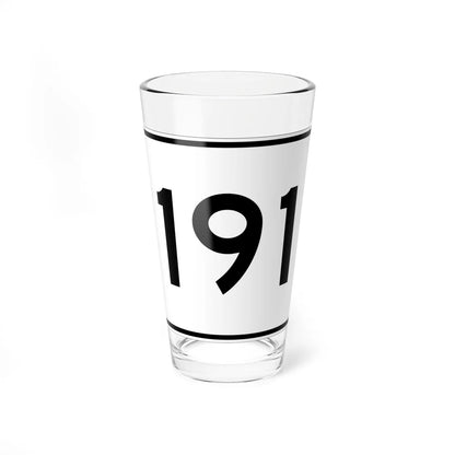MA Route 191 (Massachusetts) (Road Sign) Pint Glass 16oz 16oz - Go Mug Yourself