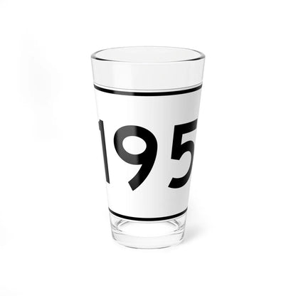 MA Route 195 (Massachusetts) (Road Sign) Pint Glass 16oz 16oz - Go Mug Yourself